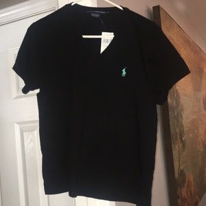 Black polo v neck
